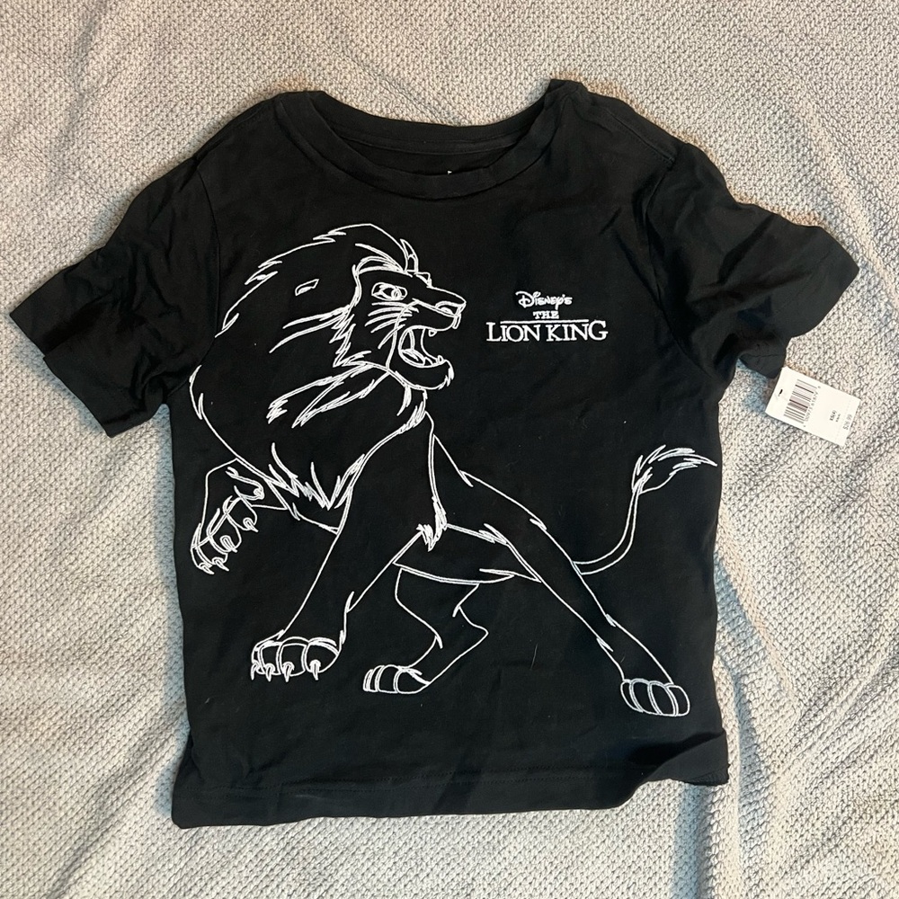 Disney Black Lion King Graphic Short Sleeve Baby Tee